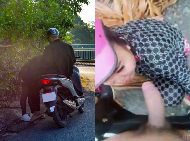 Lộ Clip Hot 18+ Em Người Yêu Đòi Bú Cặc Trên Xe Máy Ngoài Trời